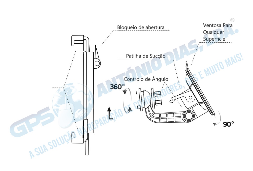 Suporte Tablet com ventosa Compass