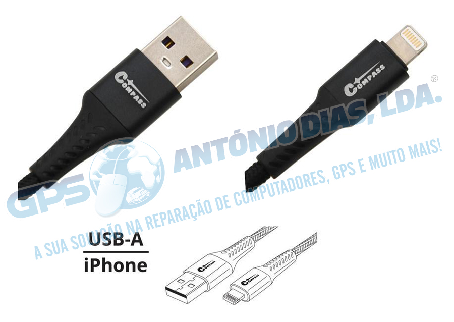 Cabo USB-A / Lightning 1.5m 480Mb/s Nylon 