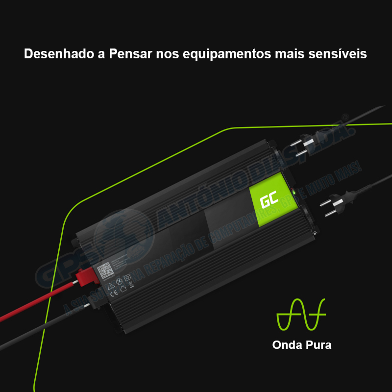 Conversor Green Cell 3000w/6000w 12v-230v - Onda Pura