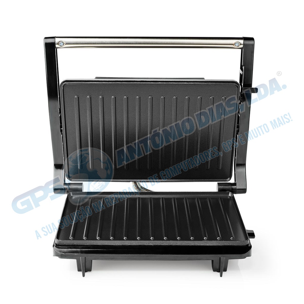 Grelhador Compacto 750 W Aluminio -Nedis KAGR110SR