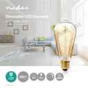 Lâmpada Led c\Filamento E27 2000k 5w ST64 - Nedis