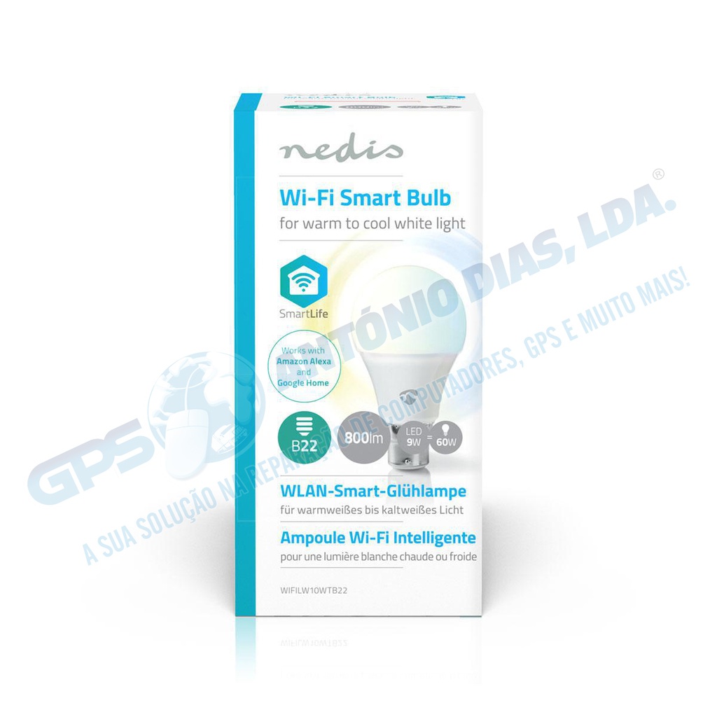 Lampada Nedis B22 9w Led Warm-Cool Wifi Smartlife