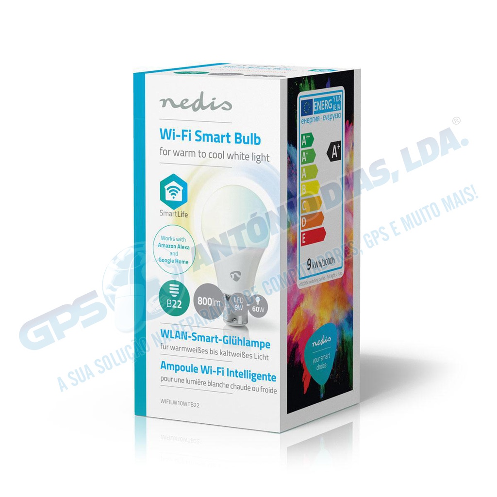 Lampada Nedis B22 9w Led Warm-Cool Wifi Smartlife