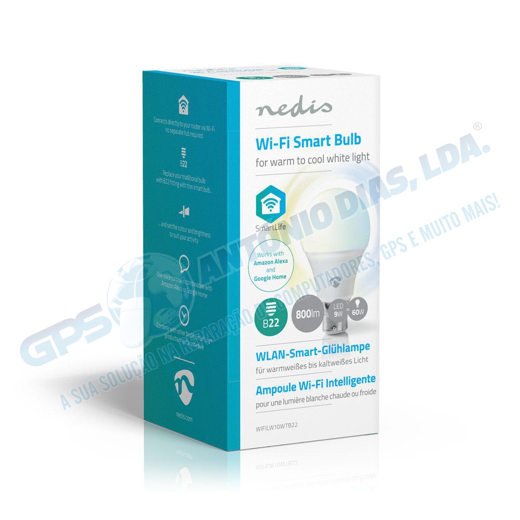 Lampada Nedis B22 9w Led Warm-Cool Wifi Smartlife