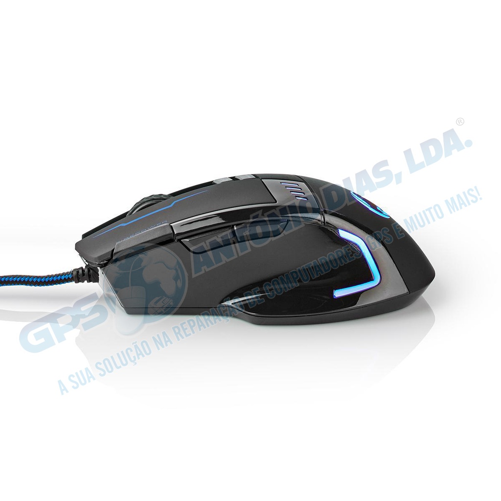 Rato Gaming Nedis c\fio 8 Botões 3200Dpi c\luz