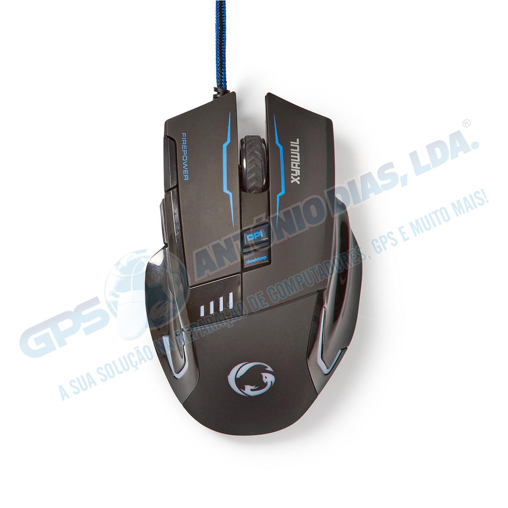 Rato Gaming Nedis c\fio 8 Botões 3200Dpi c\luz