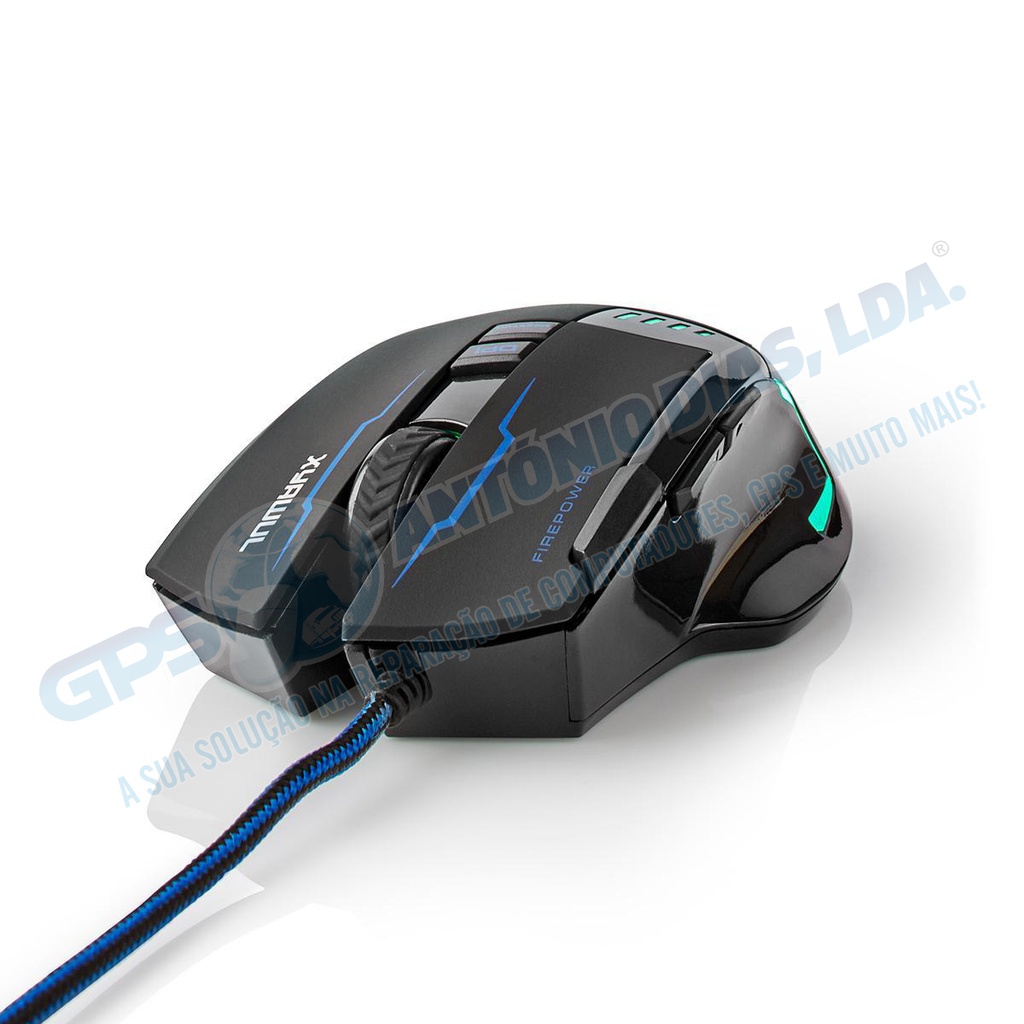 Rato Gaming Nedis c\fio 8 Botões 3200Dpi c\luz