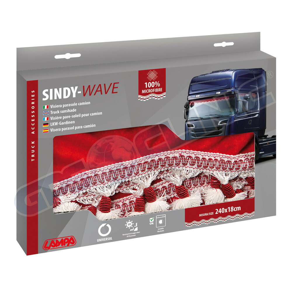 Cortina Vermelha com Franja Sindy-Wave - LAMPA