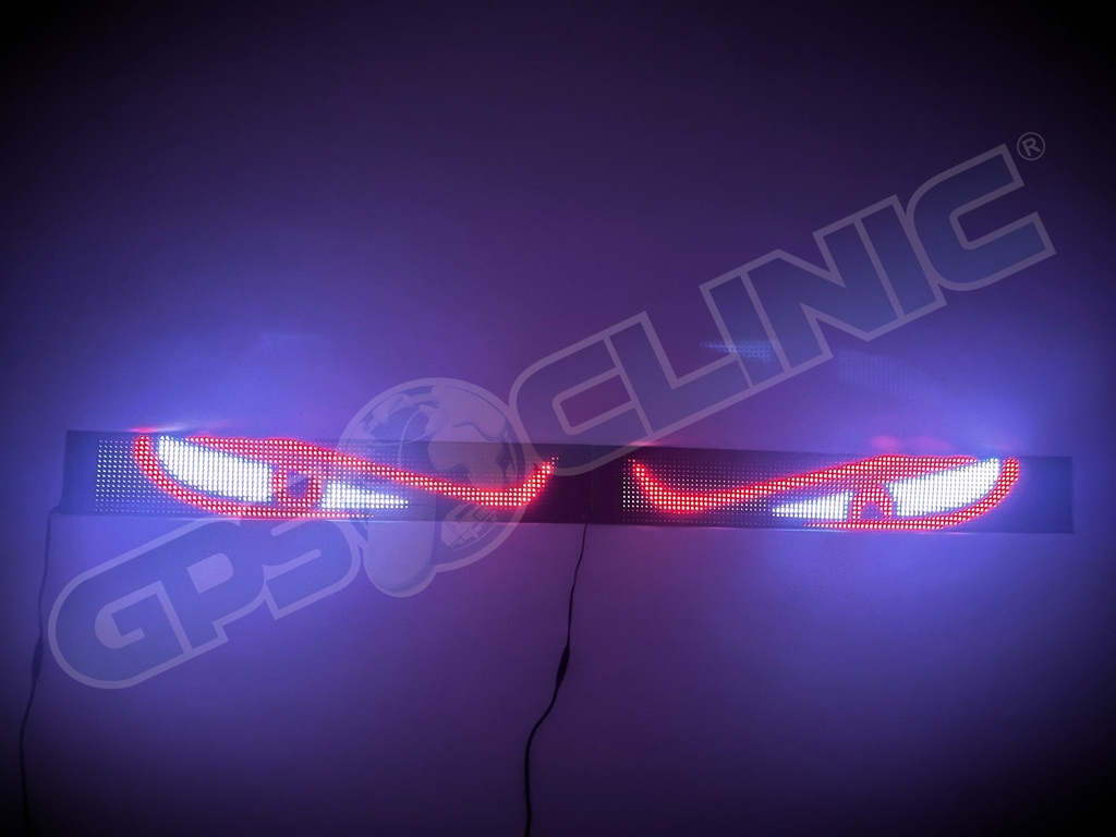 Placa Led Flexível Programável (com Olhos) 37cm x 9cm
