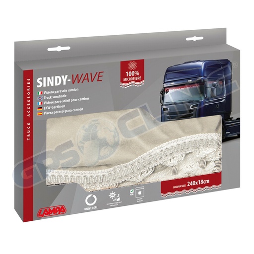 [LAMPA-96002] Cortina Creme com Franja Sindy-Wave - LAMPA