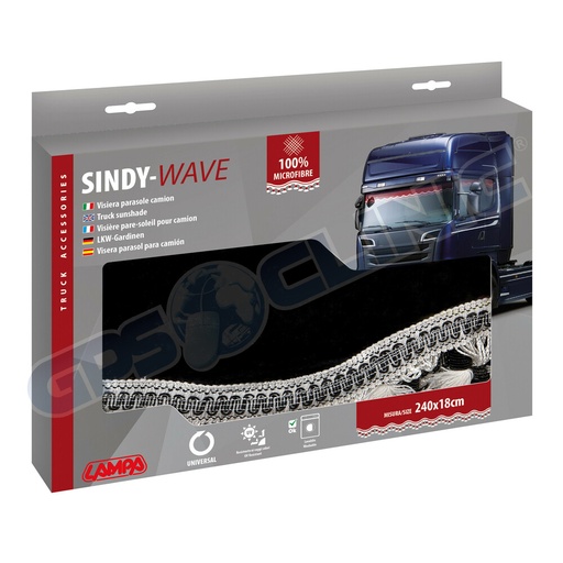 [LAMPA-98638] Cortina Preta com Franja Sindy-Wave - LAMPA