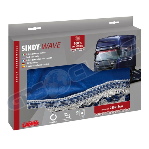 [LAMPA-98636] Cortina Azul com Franja Sindy-Wave - LAMPA